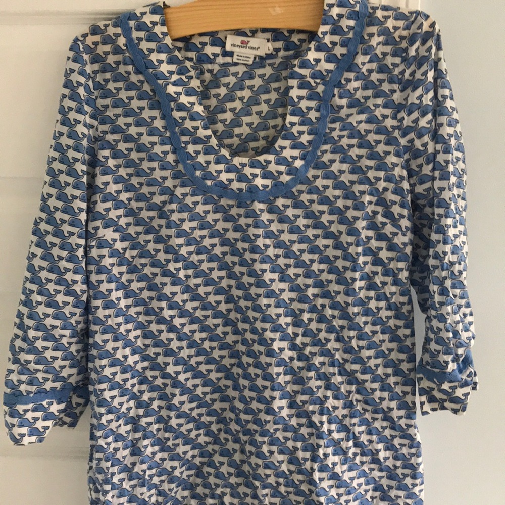 Vineyard vines whale pattern beach coverup !